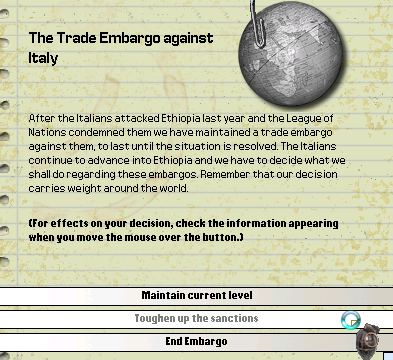 Italy trade embargo