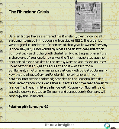 The Rhineland Crisis
